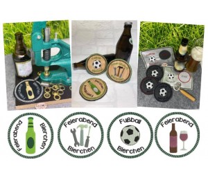 Stickdatei ITH - Untersetzer Feierabend